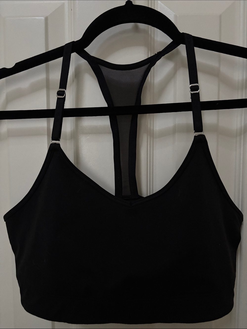Victoria's Secret Black Mesh Racerback Sports Bralette